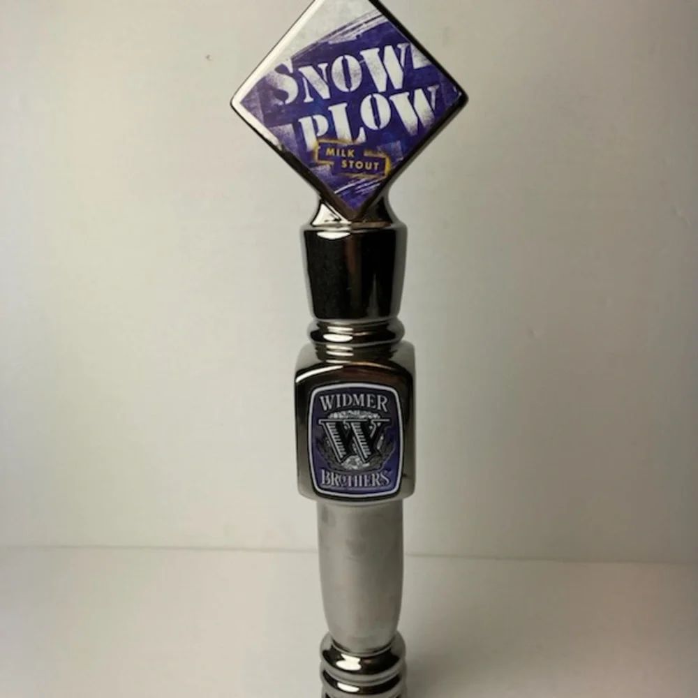 Widmer Brothers Snow Plow Milk Stout Beer 12 Inch Tap Handle Chrome